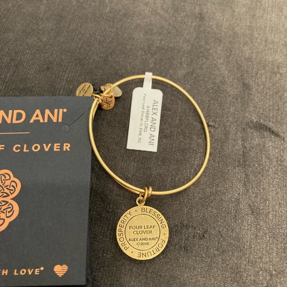 NWT - Alex and Ani Four Leaf Clover Bracelet - Picture 3 of 3